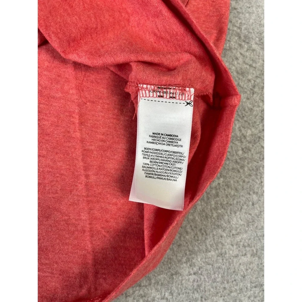 Polo Ralph Lauren Shirt Men M Salmon Classic Fit Short Sleeve V Neck‎ Oversized